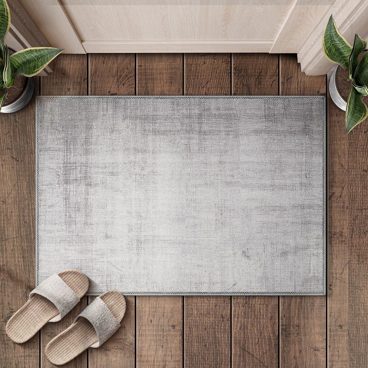 Sorbus 2x3 Welcome Mat Rug for Entryway, Machine Washable, Non-Slip, Vintage Rug with Rubber Backing